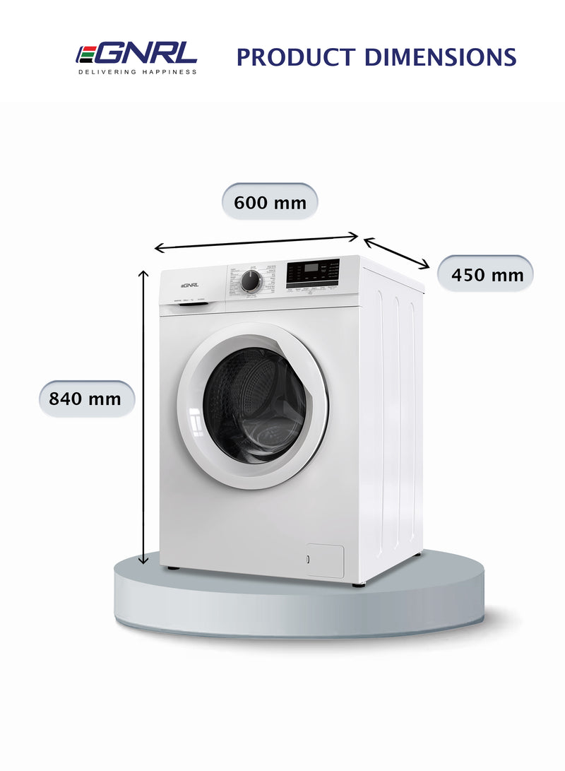 EGNRL EGWM850 2024 Model 7KG Front Load Washing Machine With BLDC Inverter Motor 10 Year Warranty 1200 RPM 16 Program Fully Automatic Washer With Digital Control-LED Display-2