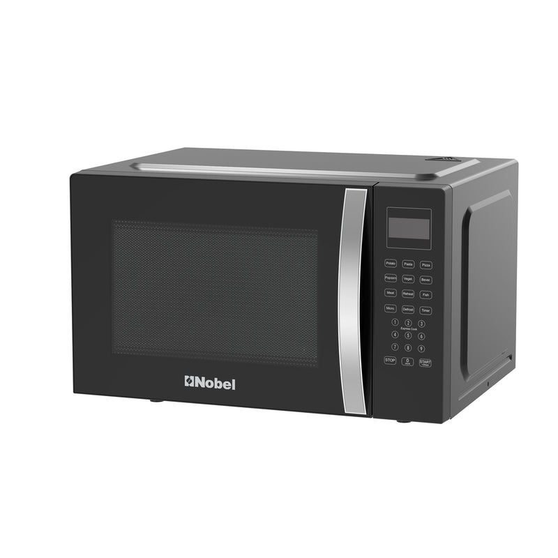 Nobel 42 Liters Capacity Microwave Oven, Membrane Control, Defrost Setting, 8 Auto Menu Cooking, 10 Power Levels, Silver Handle Door Opening with 2 Year Warranty NMO55D Black-2
