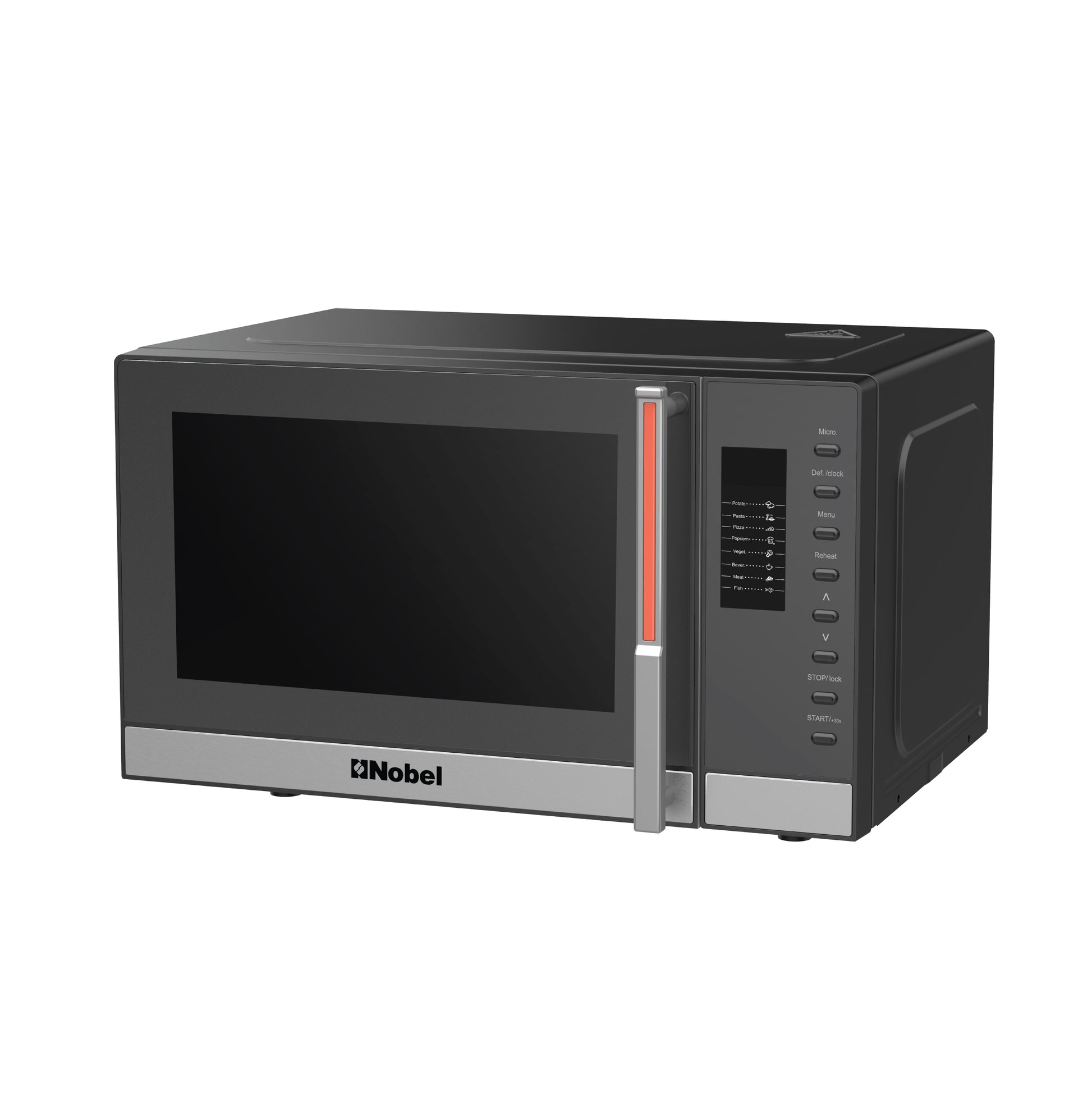 Nobel 23 Liters Microwave Oven Button Control, 60mins Setting Time, 5 Power Levels, Cooking End Signal, Defrost Setting with 2 Year Warranty NMO30D Black-2