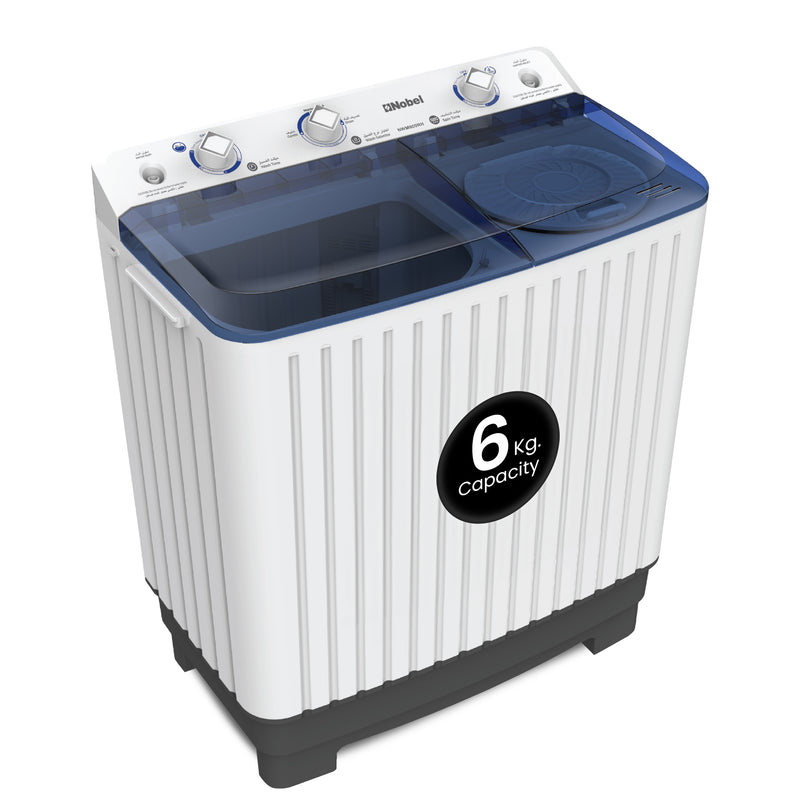 Twin Tub Semi Auto Washer White 6.5 Kgs - NWM600RH-1