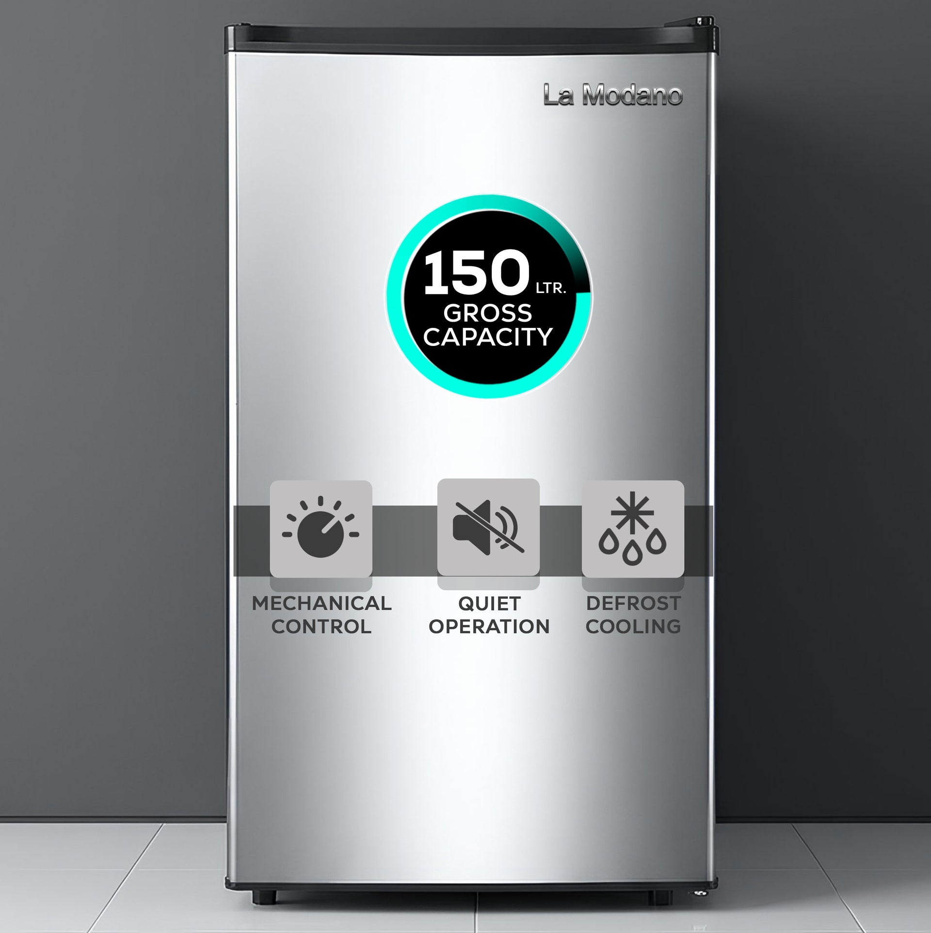 Single Door Refrigerator 150L Net / 83L Gross, Recessed Handle - LMR150D