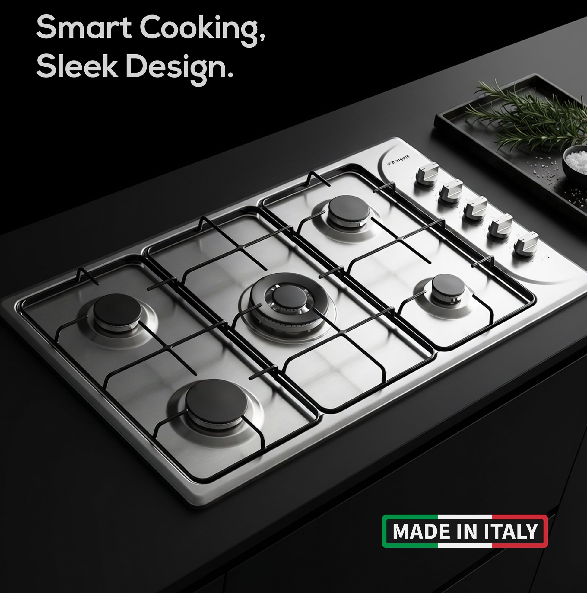Bompani Built-in - Gas Hobs Stainless Steel 90cm FFD BO293MV-2