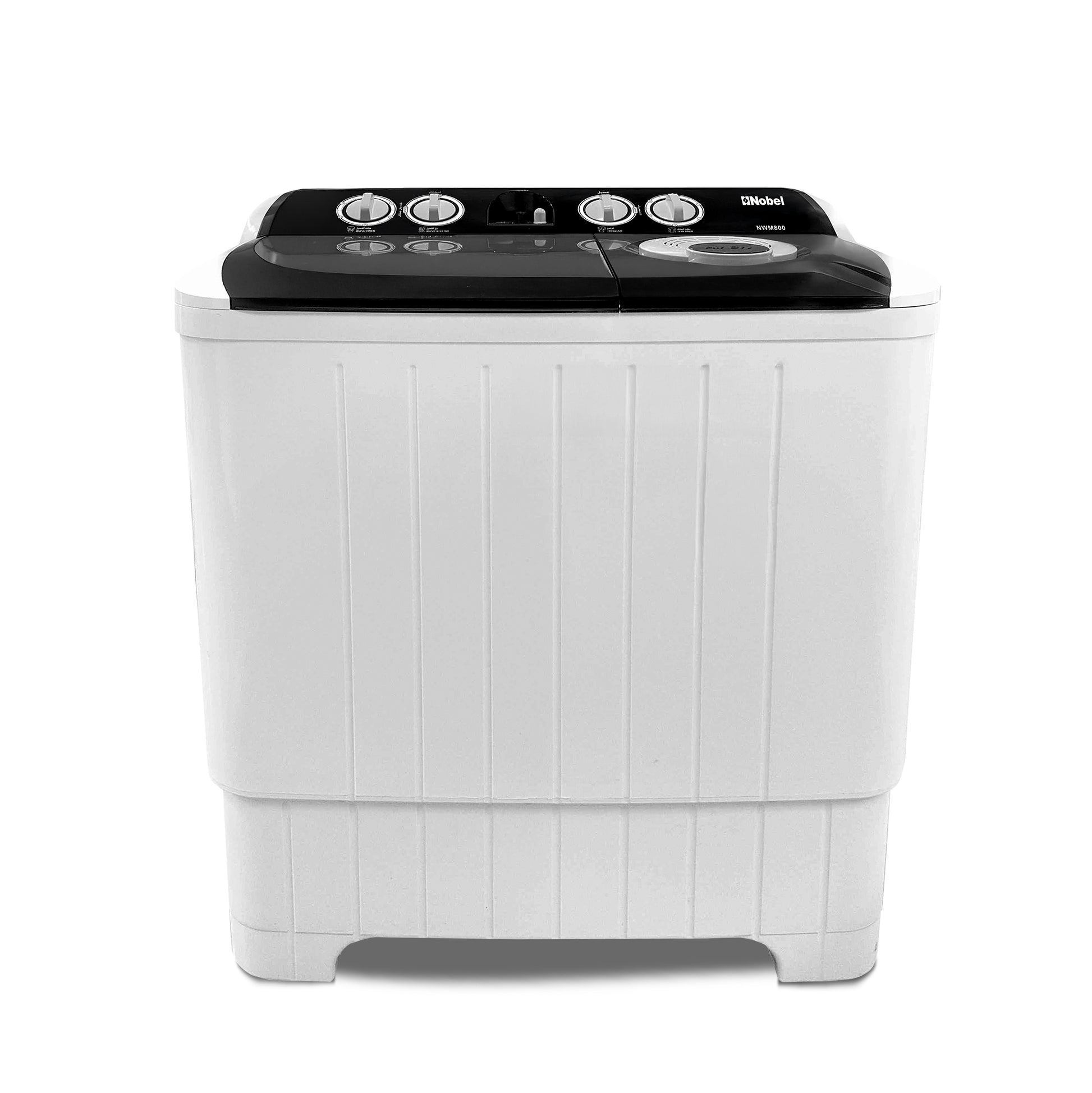 Semi-Automatic Twin Tub Washing Machine 7.0Kg Wash /5.5Kg Spin Capacity Efficient Washer - NWM800-1