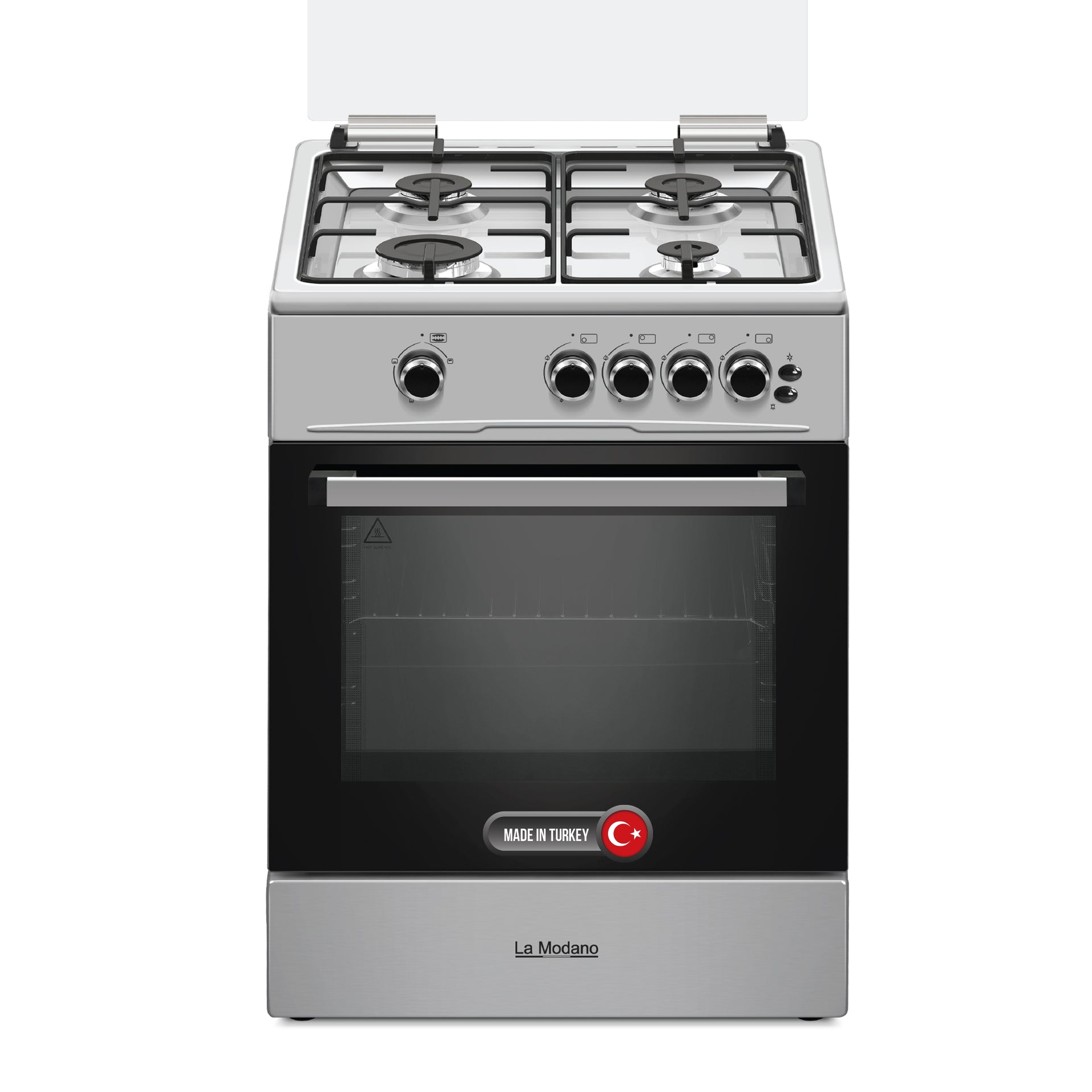 60x60 cm Gas Cooker with 72L Oven Cavity, 4 Gas Burners, Grill & Oven Burner - LMC6600