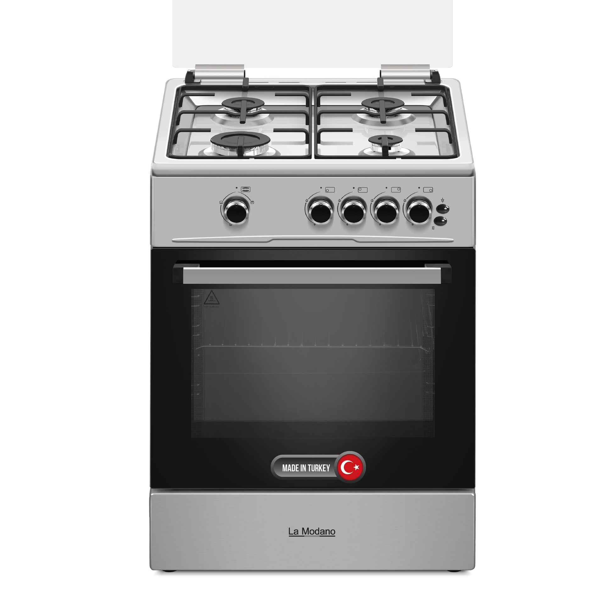 60x60 cm Gas Cooker with 72L Oven Cavity, 4 Gas Burners, Grill & Oven Burner - LMC6600-1