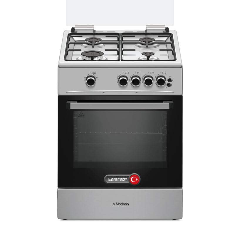 60x60 cm Gas Cooker with 72L Oven Cavity, 4 Gas Burners, Grill & Oven Burner - LMC6600-1