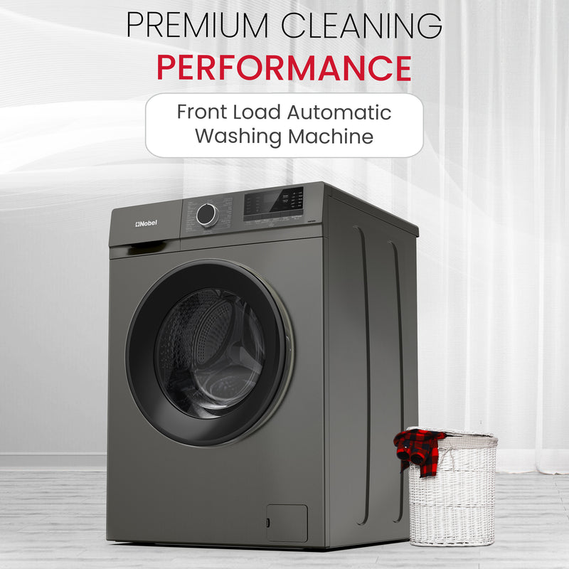 Nobel Dark Silver Front Load Washer: 6 Kg Capacity, 1000 RPM - NWM760RHS-2