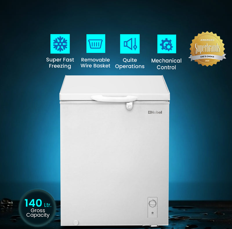 Single Door Deep Freezer 140L Gross / 99L Net, Mechanical Control – NCF140-2