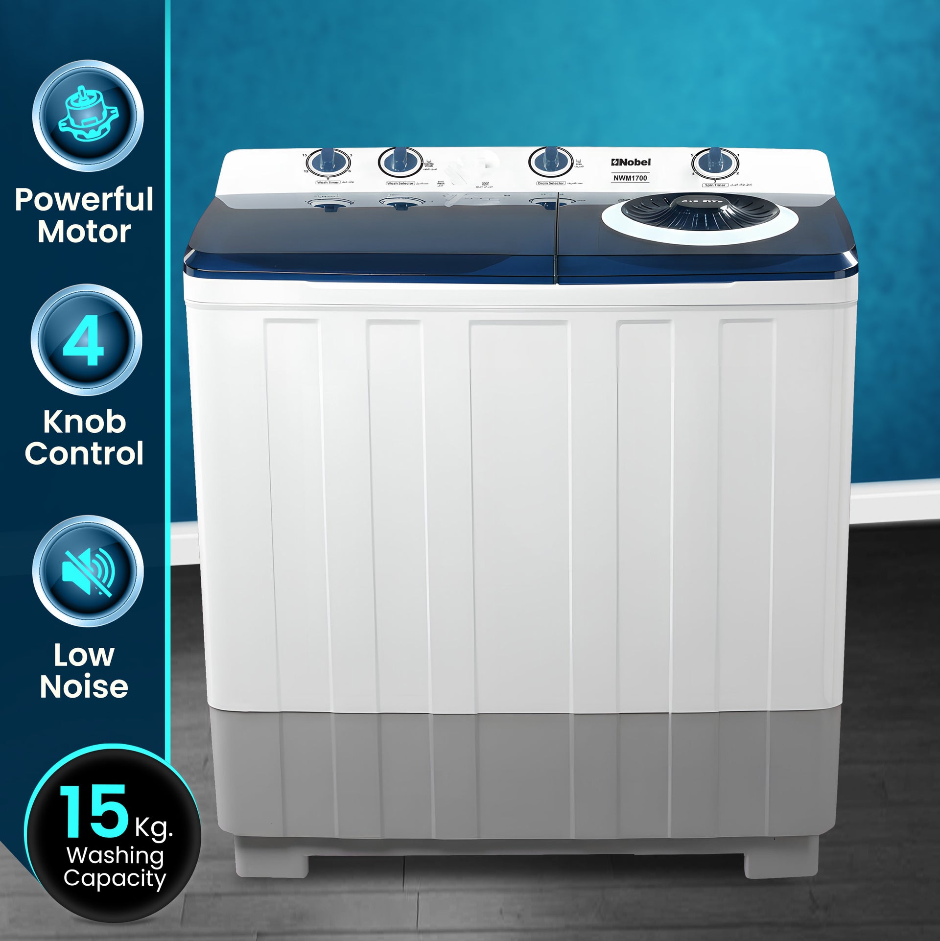 Top Load Washing Machine 15 KG - NWM1700