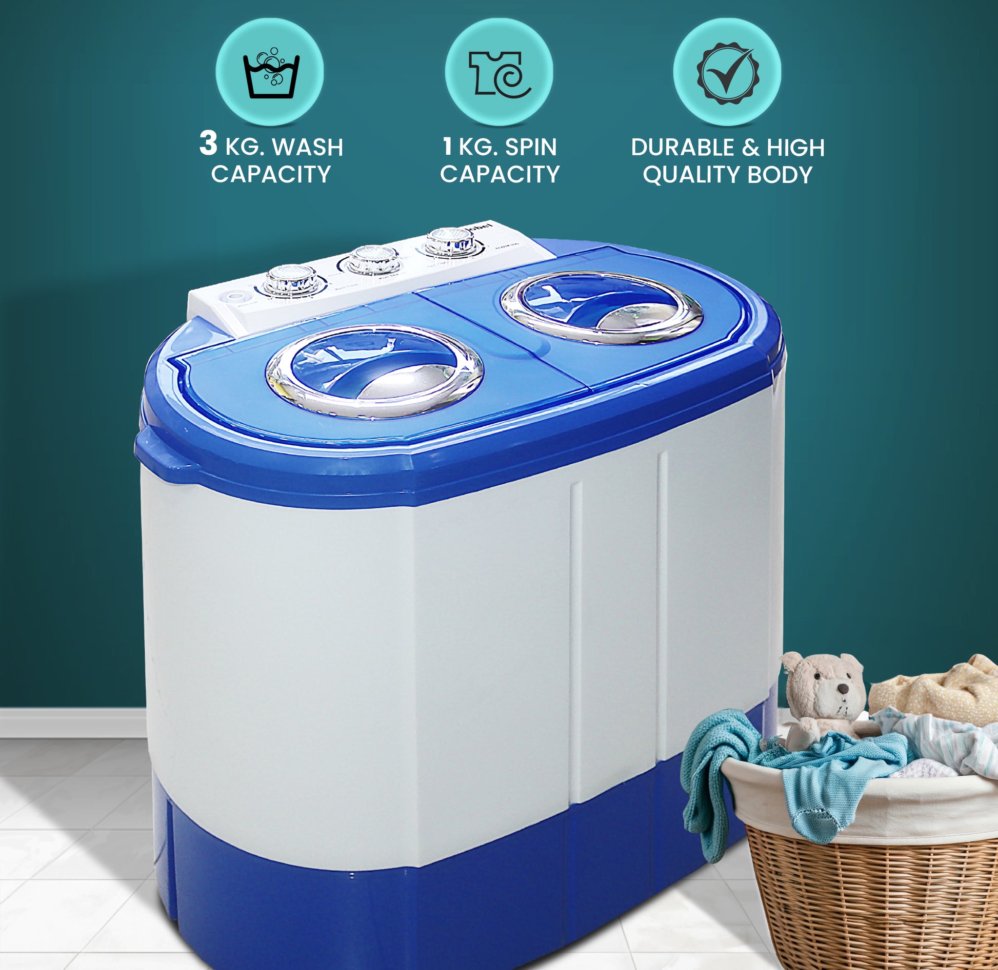 Semi automatic washing machine 3KG - NWM300-2