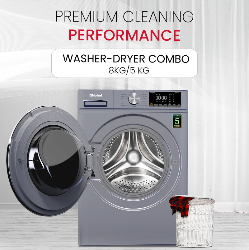 Nobel Washing Machine 8 KG 1400RPM 220-240V~ 50HZ NWM860FS-7