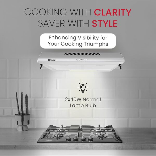 Nobel 90 cm Built-in Hoods Push Button, 3 Speeds NCH90ST-2
