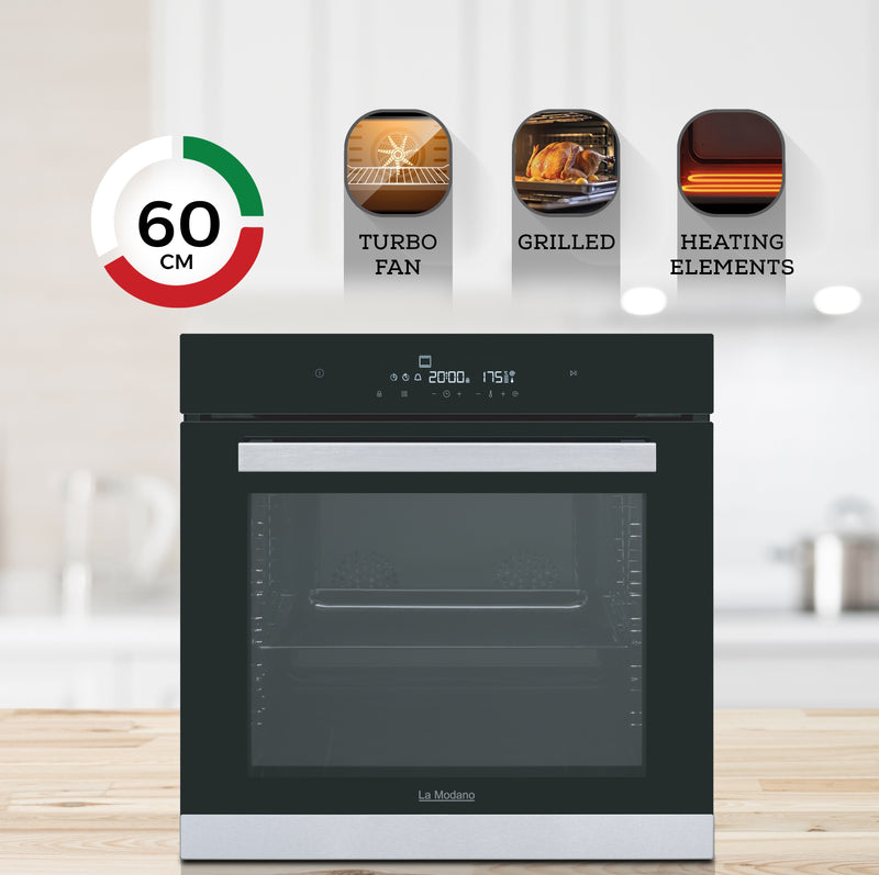 La Modano Electric Built-in Oven Black 60 cm Multi-Function Cooker LMBO606MC-2