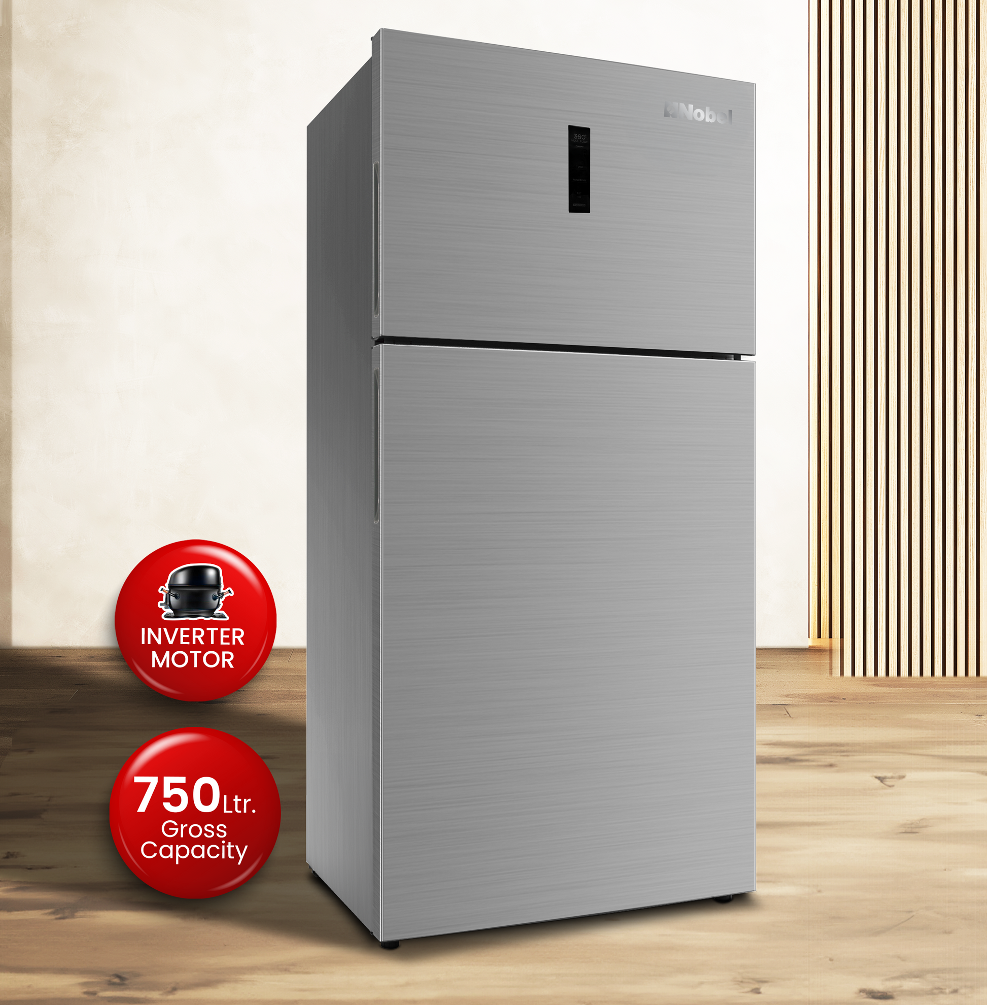 Double Door Refrigerator Inverter  700L Gross / 580L Net Capacity, No Frost - NR750NFI-6