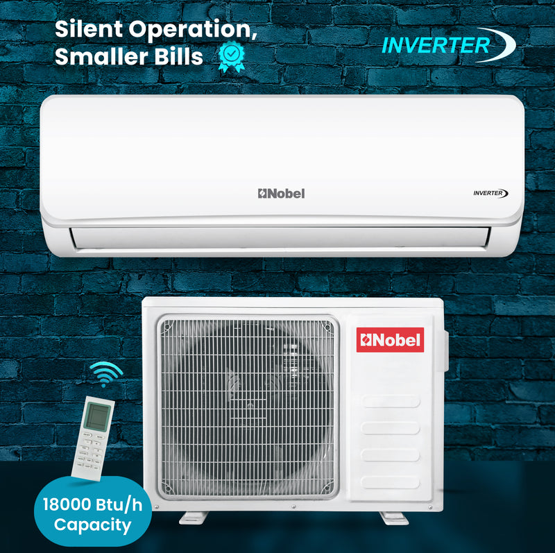 18,000 BTU Inverter Split AC with Gold Fin Tech, 4-Way Airflow, R410A Refrigerant - NSAC18VTL-2