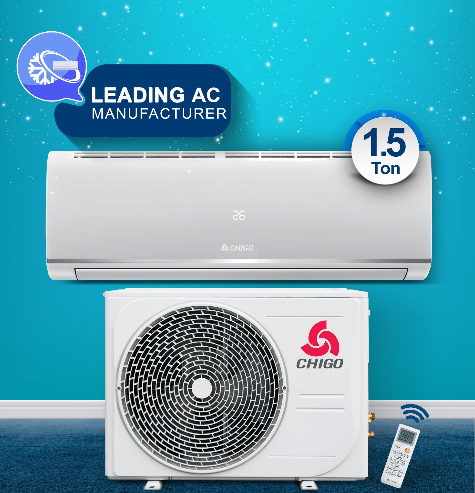 1.5 Ton Split Air Conditioner | 18000 BTU | T3 Climate | Low Noise | R410a Refrigerant | Auto Restart & 4-Way Airflow| Golden Fin | Rotary Compressor 1826 W 1826 W CSA18CO White