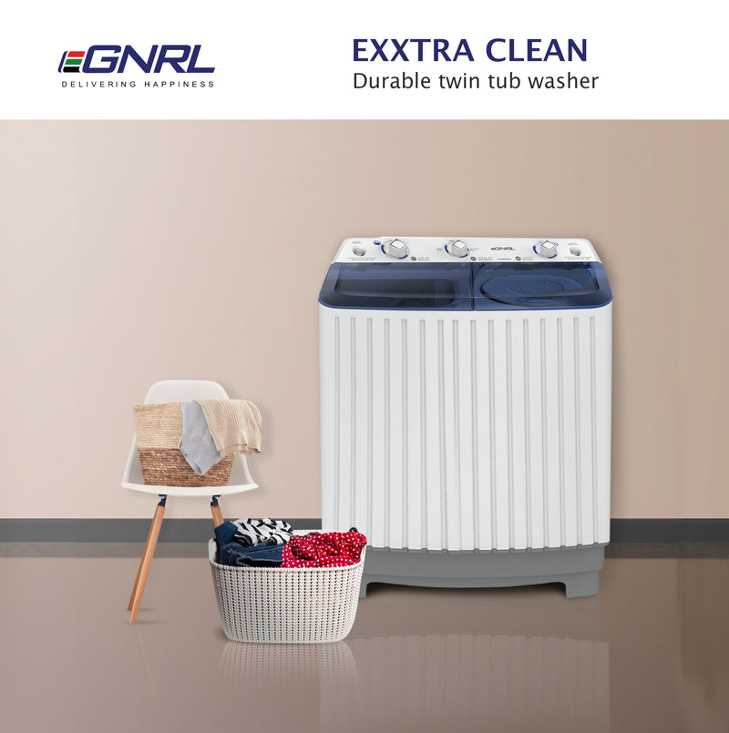 Twin Tub Washing Machine 6.5/5.0 KG Capacity, 2 Water Inlet - EGWM800-2