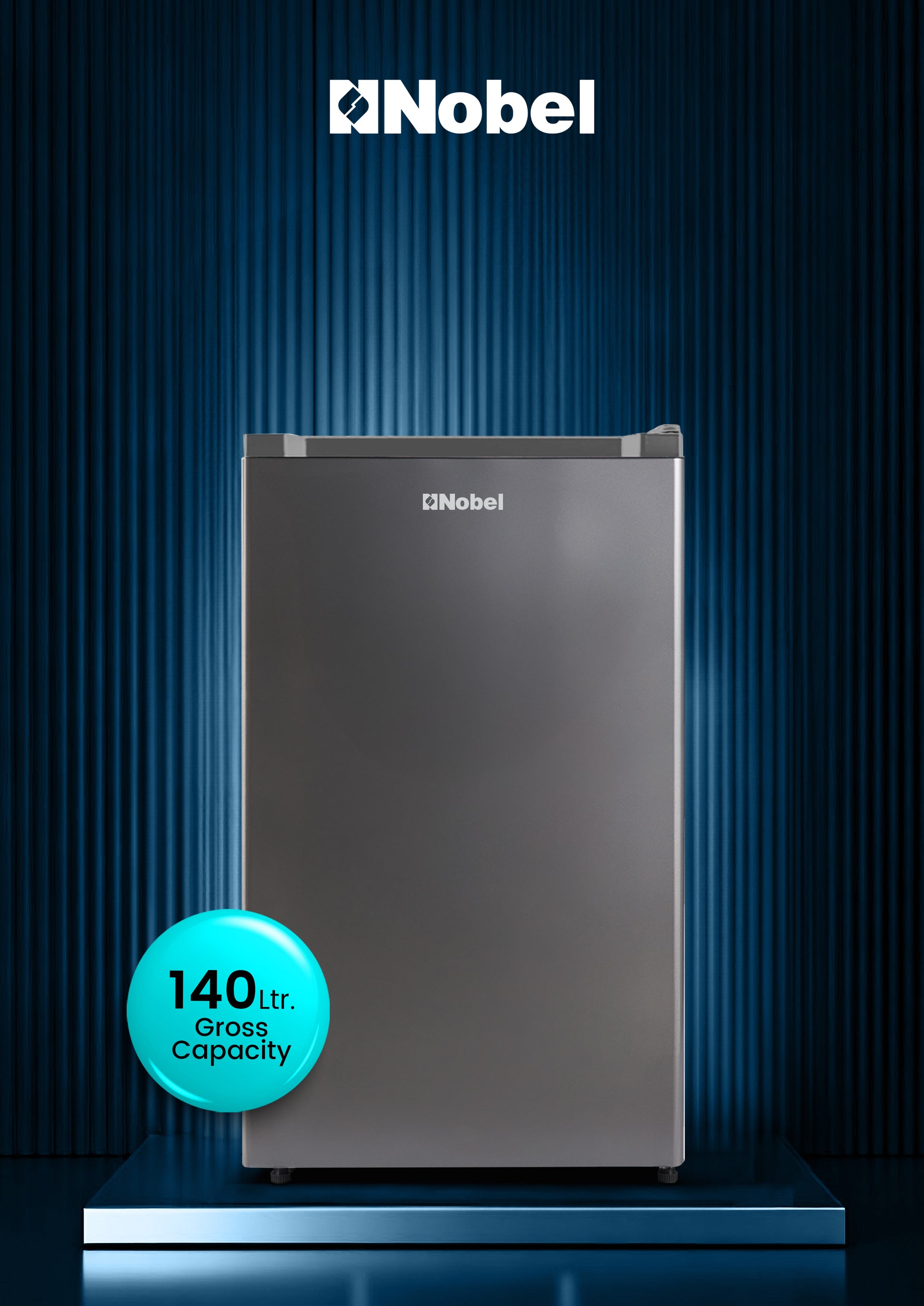 Single Door Refrigerator 140L Gross / 90L Net Capacity, Defrost, Recessed Handle - NR140-2