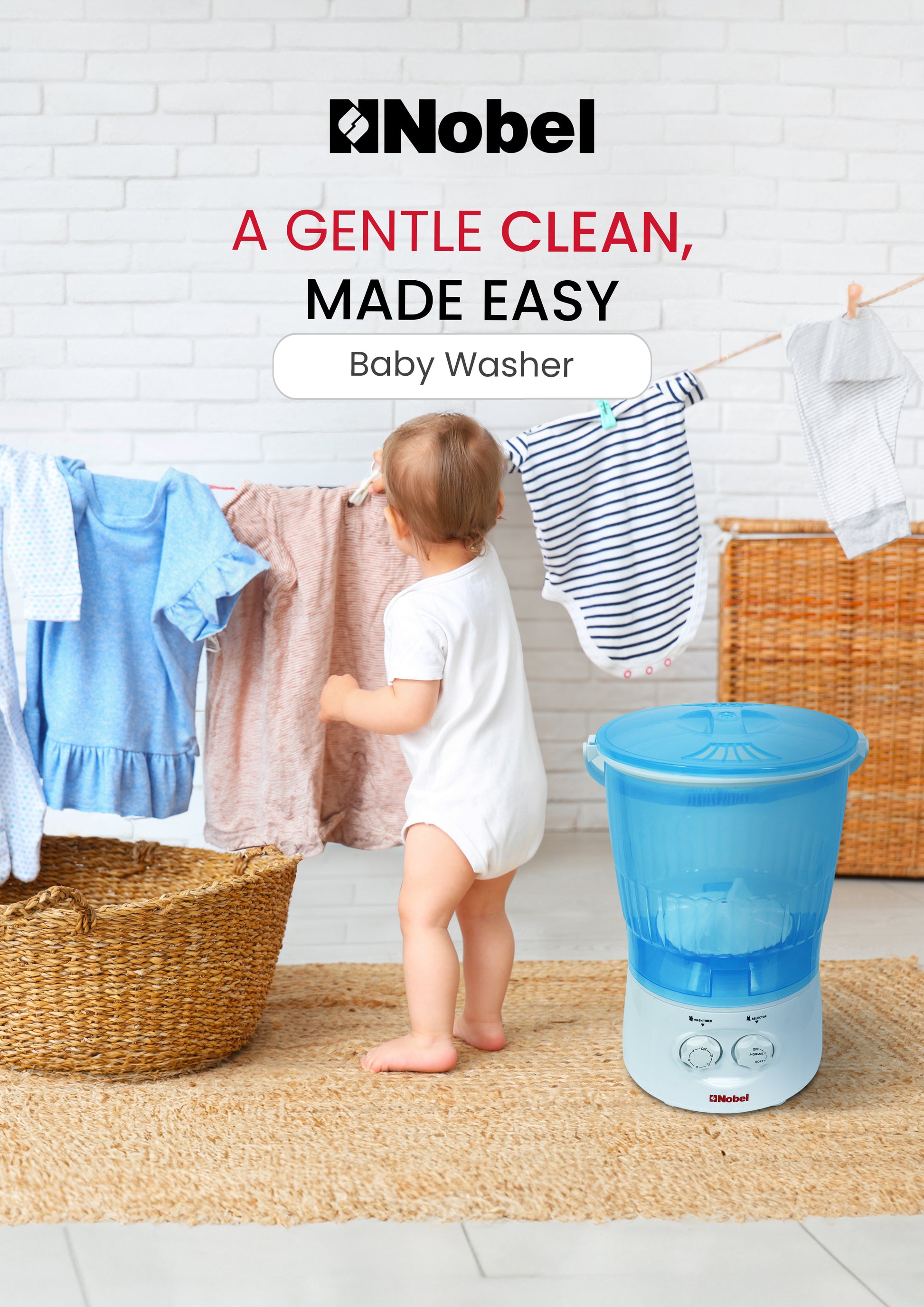 Nobel Baby Washer Blue 2 Kgs - NWM22-2
