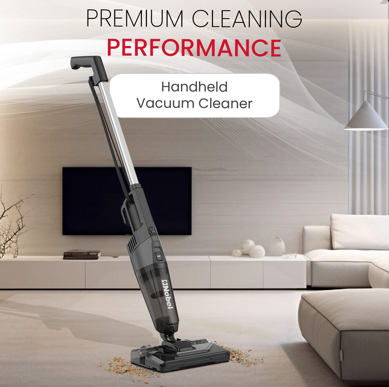 Nobel 2 in 1 Handheld Stick Vacuum Cleaner, Lightweight, Powerful Suction 600W 18 kPa Vacuum, 18 L/s Airflow, 20% Max Efficiency with Hepa Filter & 0.6L Dust Tank Capacity NVC19T Back-3