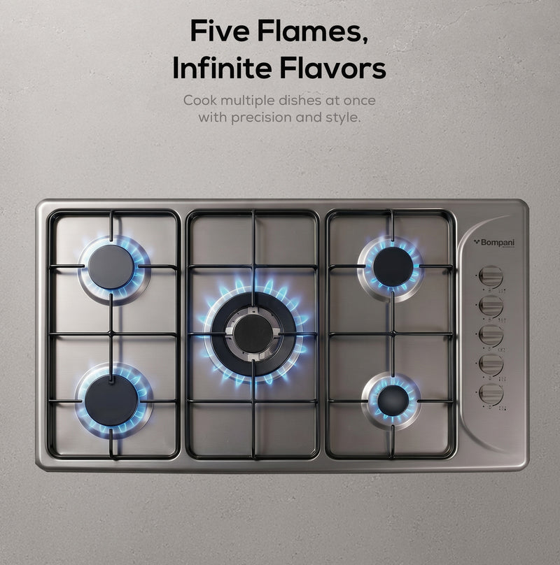 Bompani Built-in - Gas Hobs Stainless Steel 90cm FFD BO293MV-3
