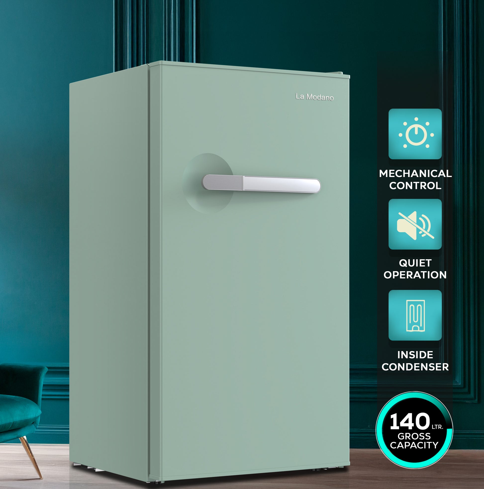 Single Door Refrigerator 90L Gross / 86L Net Capacity Defrost Function, Energy Efficient - LMR140G-2