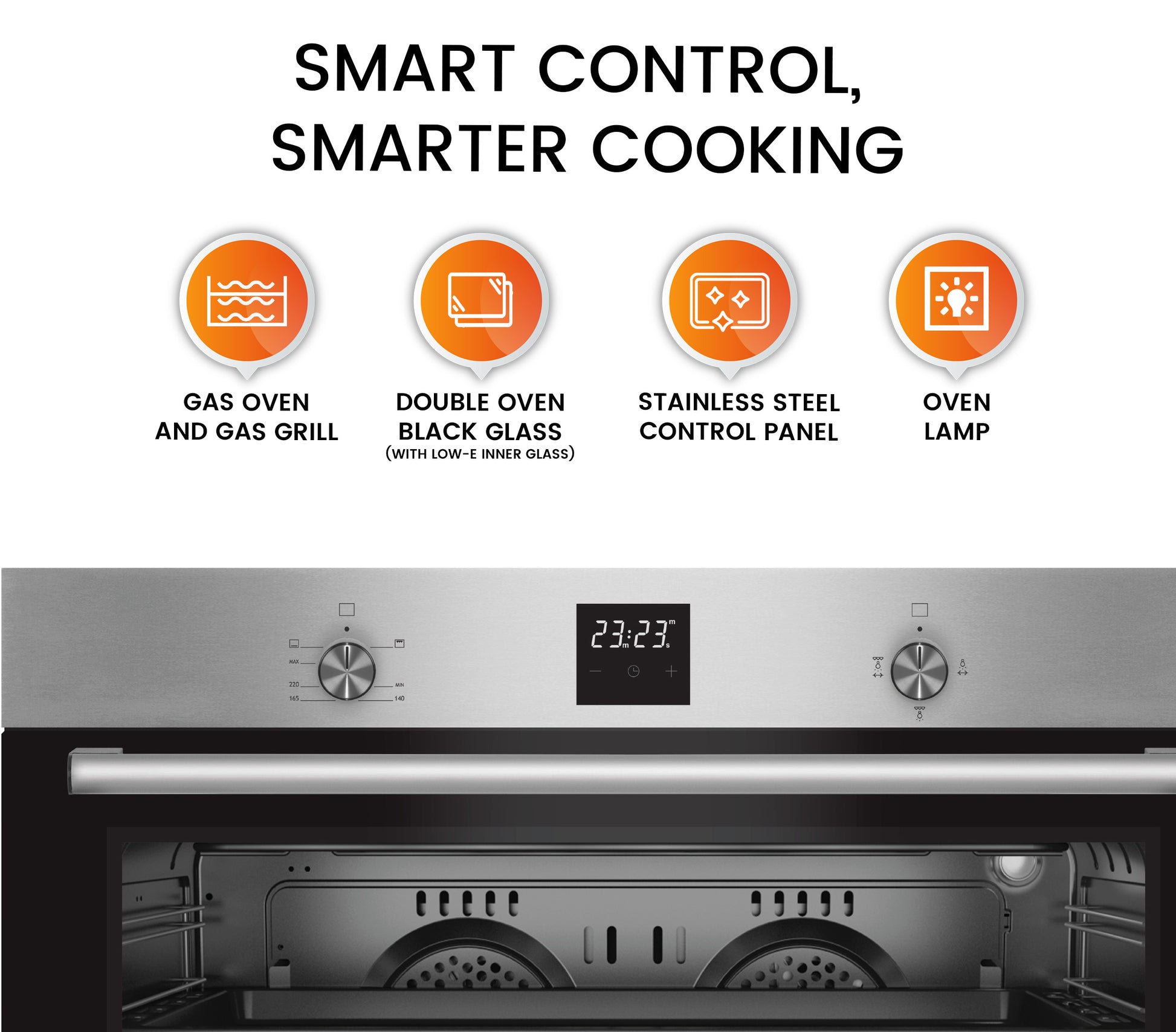NOBEL Built-in - Ovens Stainless Steel 90cm Gas Grill NBI93020-5