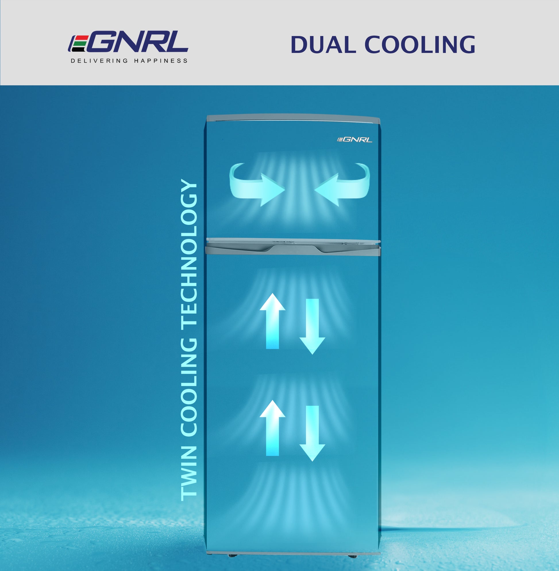 EGNRL EGR225S Double Door Refrigerator 225 Liters Gross Capacity Defrost Recessed Handle R600A Inside Condenser Dark Silver-4