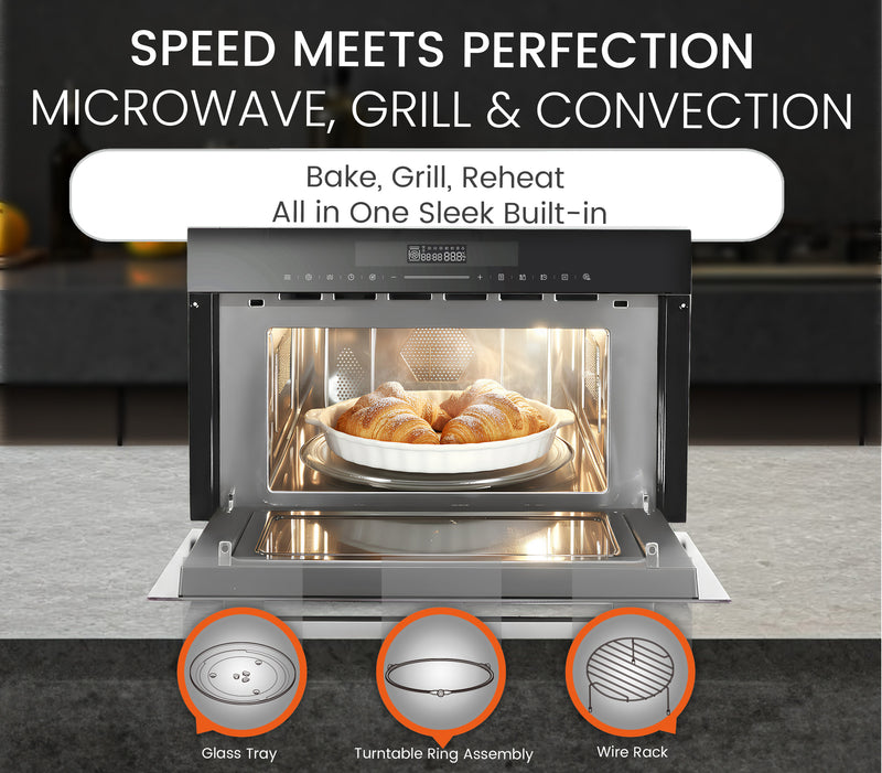 NOBEL Builtin - Microwave Oven Black 34 Ltr Grill Convection Touch Control NMO34BI-3