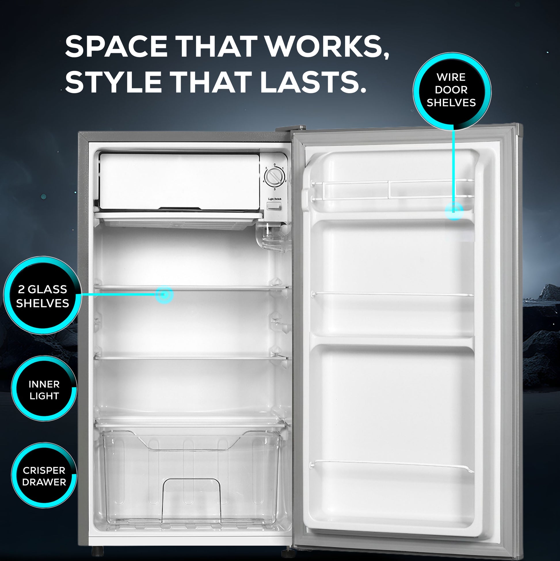 Single Door Refrigerator 150L Net / 83L Gross, Recessed Handle - LMR150D-3