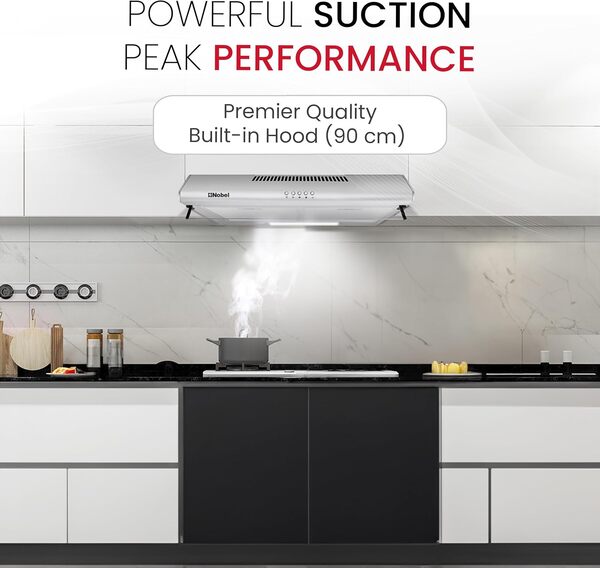 Nobel 90 cm Built-in Hoods Push Button, 3 Speeds NCH90ST-3
