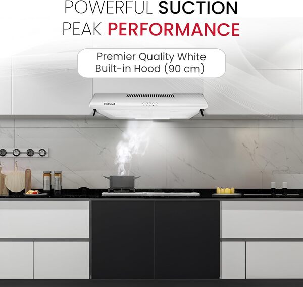 Nobel 90 cm Built-in Hoods Push Button, 3 Speeds NCH90W-3