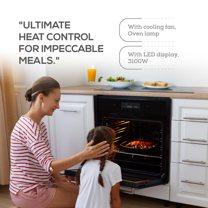 La Modano Electric Built-in Oven Black 60 cm Multi-Function Cooker LMBO606MC-3