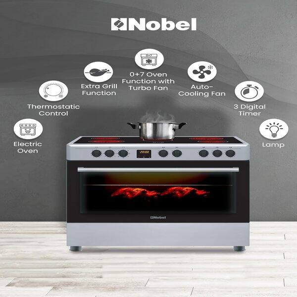 Nobel Ceramic Cooker Stainless Steel 90X60 Turkey NGC90VTC-3