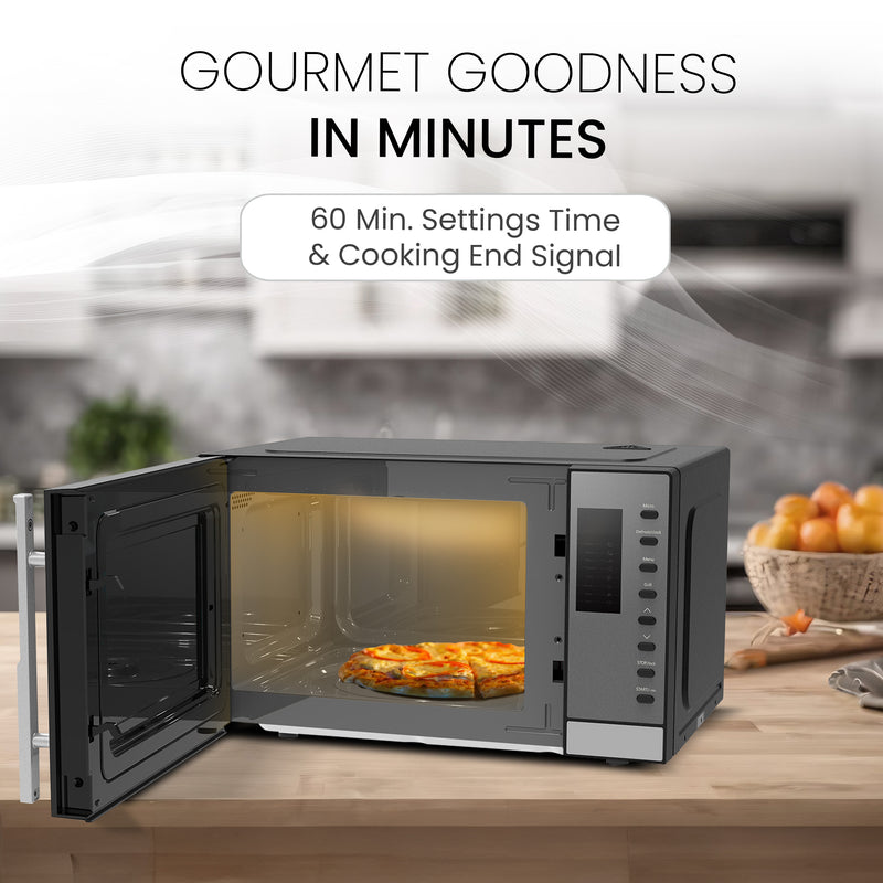 Nobel 23 Liters Microwave Oven Button Control, 60mins Setting Time, 5 Power Levels, Cooking End Signal, Defrost Setting with 2 Year Warranty NMO30D Black-5