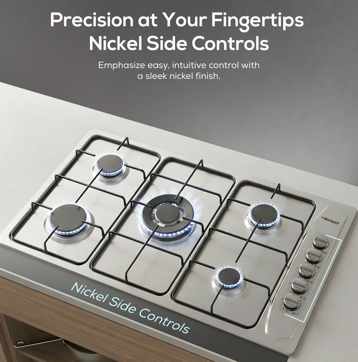 Bompani Built-in - Gas Hobs Stainless Steel 90cm FFD BO293MV-4