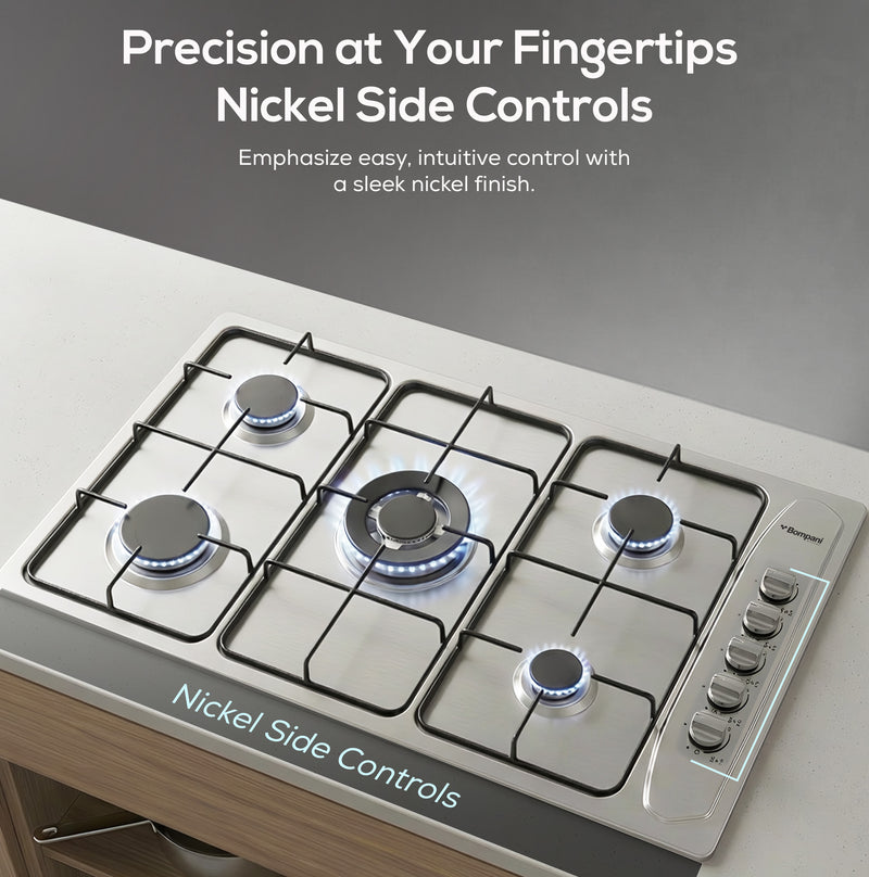 Bompani Built-in - Gas Hobs Stainless Steel 90cm FFD BO293MV-4