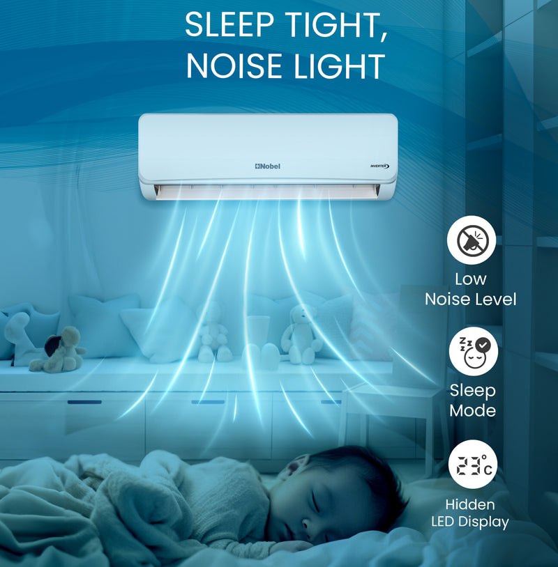 18,000 BTU Inverter Split AC with Gold Fin Tech, 4-Way Airflow, R410A Refrigerant - NSAC18VTL-3
