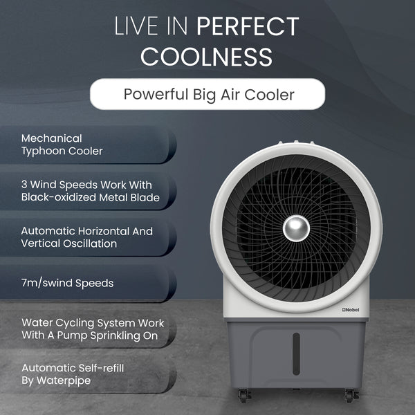 Nobel Air Cooler Gray 60 Litres Honeycomb Automatic Louver Movement NAC1111-6