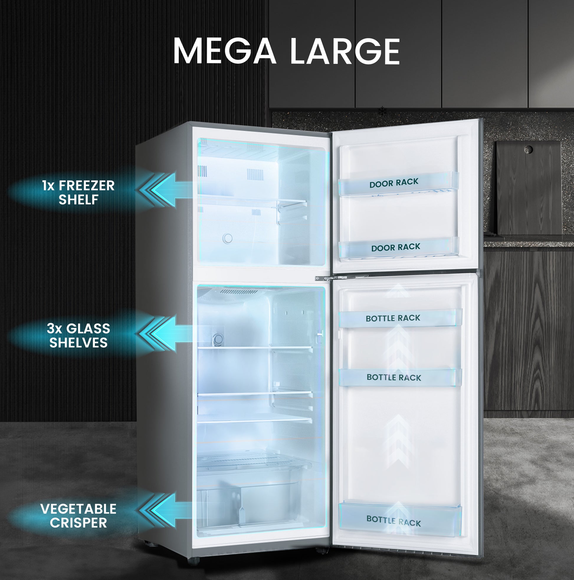 Double Door Refrigerators 450L Gross / 332L Net, No frost with Inverter Technology - NR450NF-3