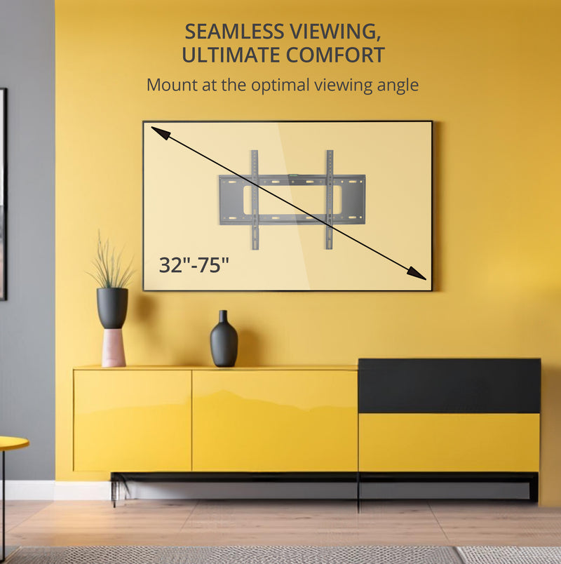 Bracket Pro Fixed TV Mount 32"-75" Fits VESA 200x200mm to 630x410mm, 1.5mm Thickness - Sturdy TV Wall Mount for Medium to Large Screens BPF3275 Black-2