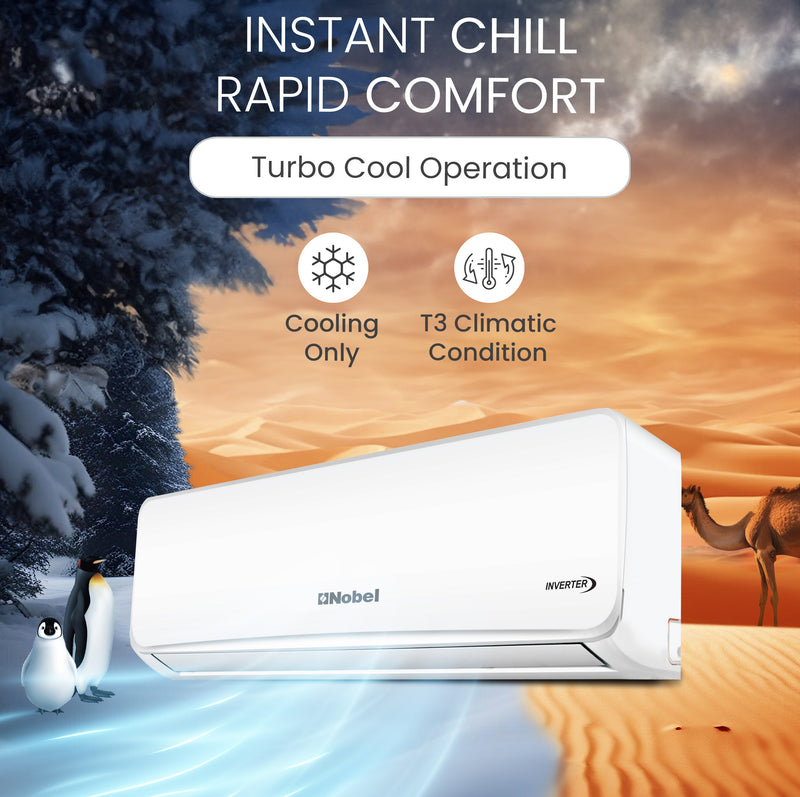 18,000 BTU Inverter Split AC with Gold Fin Tech, 4-Way Airflow, R410A Refrigerant - NSAC18VTL-4