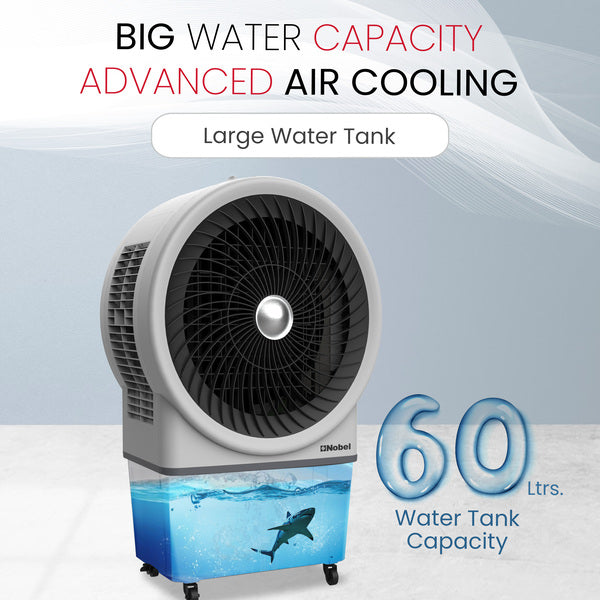 Nobel Air Cooler Gray 60 Litres Honeycomb Automatic Louver Movement NAC1111-2