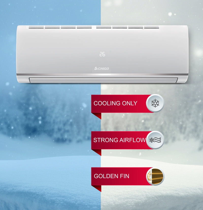 1.5 Ton Split Air Conditioner | 18000 BTU | T3 Climate | Low Noise | R410a Refrigerant | Auto Restart & 4-Way Airflow| Golden Fin | Rotary Compressor 1826 W 1826 W CSA18CO White
