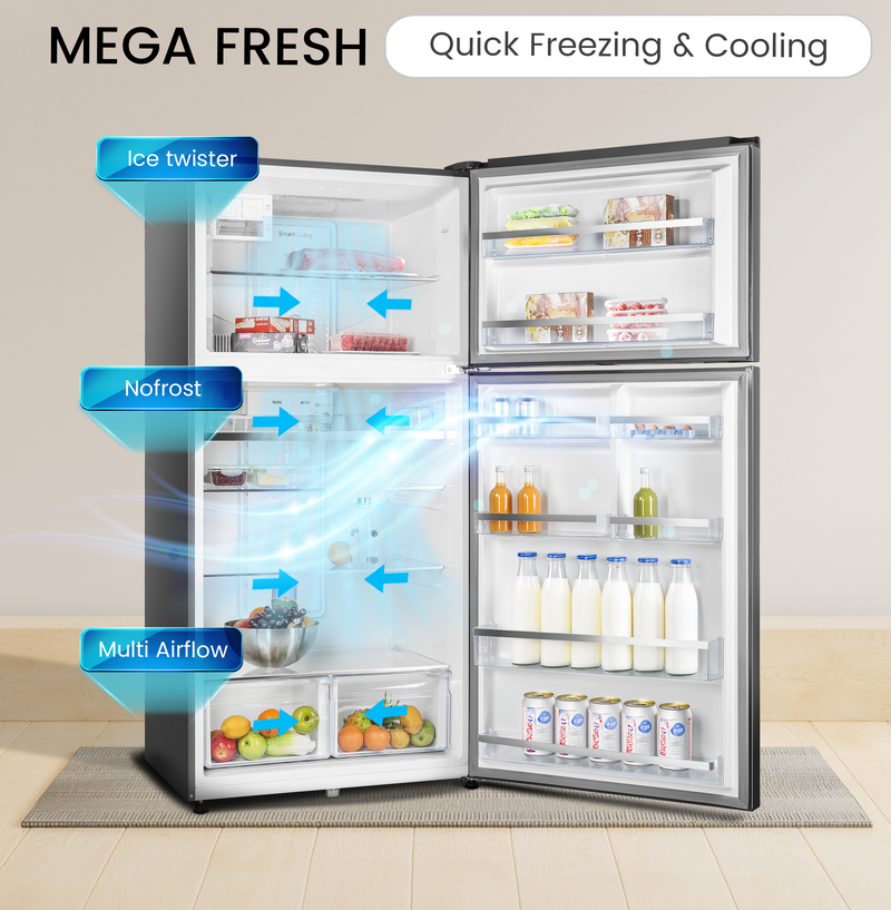 Double Door Refrigerator Inverter  700L Gross / 580L Net Capacity, No Frost - NR750NFI-7