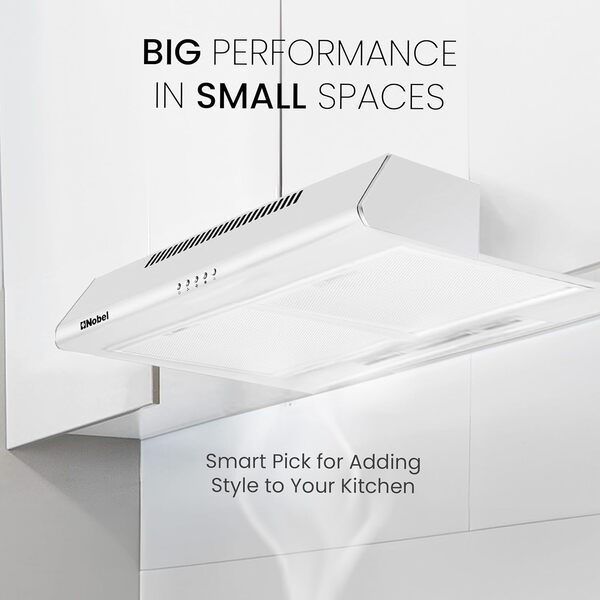 Nobel 90 cm Built-in Hoods Push Button, 3 Speeds NCH90W-4