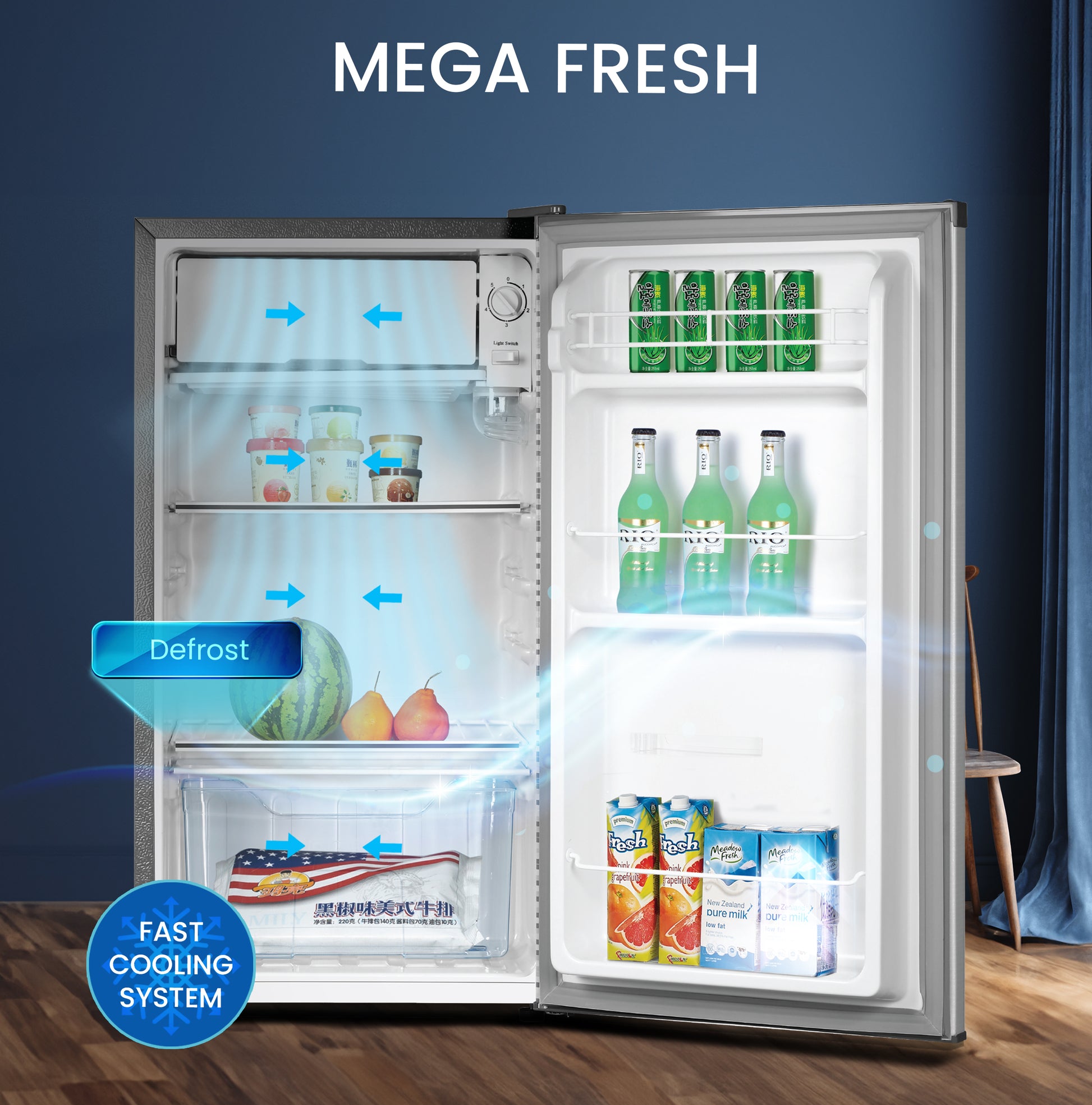Single Door Defrost Refrigerator 150L Gross / 83L Net Capacity Energy Efficient - NR150S-4