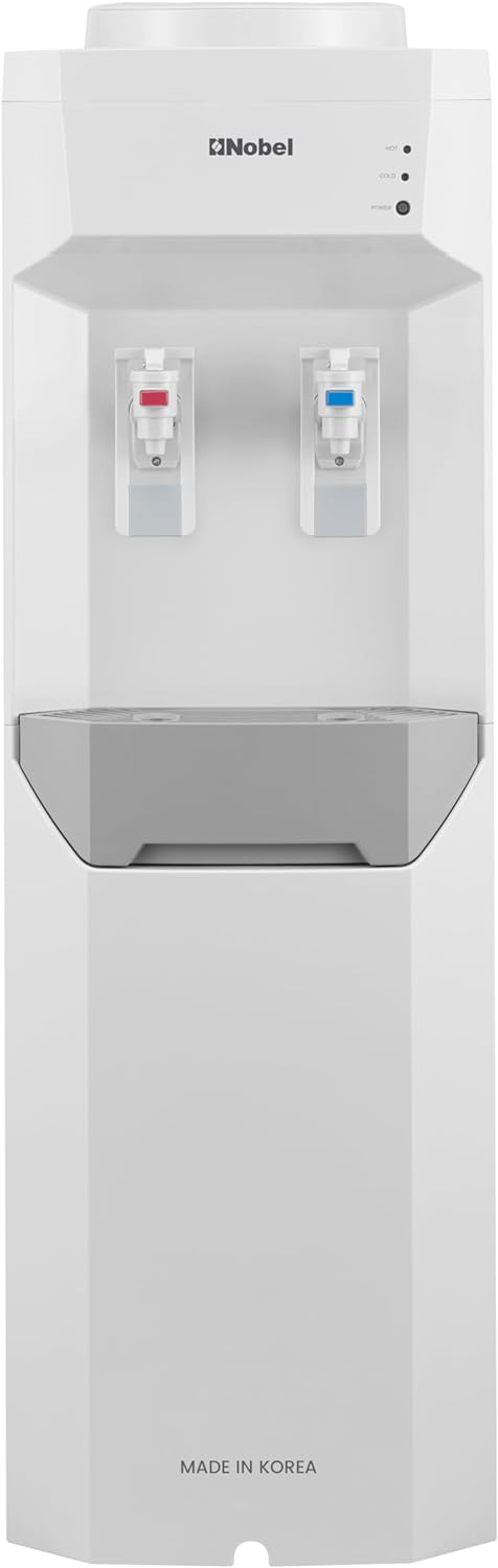 Nobel Made in Korea Two Tap Hot & Cold Function Water Dispenser Cabinet Model with 2L/H 5-10°C Cooling Capacity 5L/H 85-95°C Heating Capacity - NWD7700KR White-1