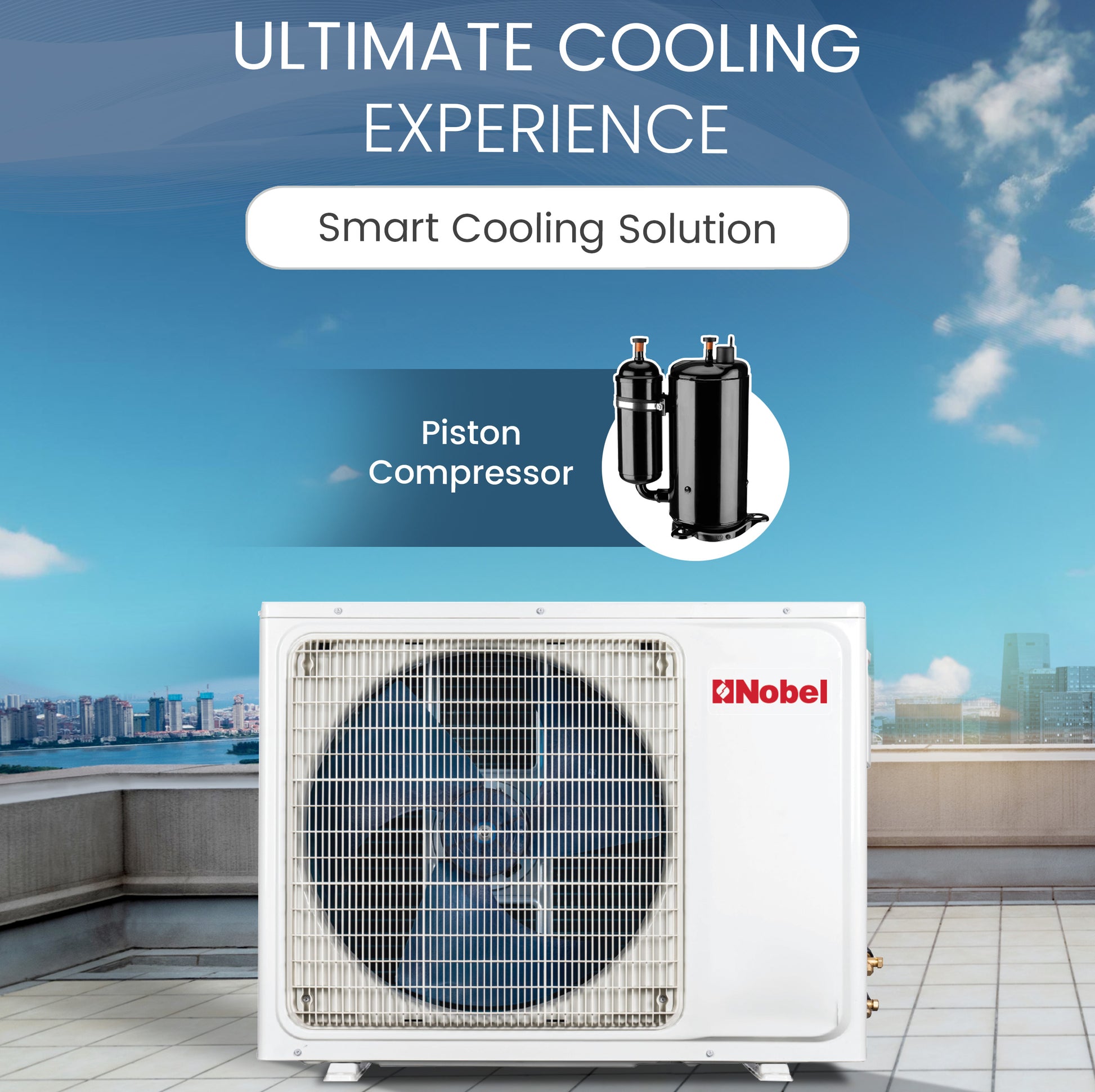 Split AC 24000BTU R22 GAS Piston T3 COOL - NSAC24PX-5