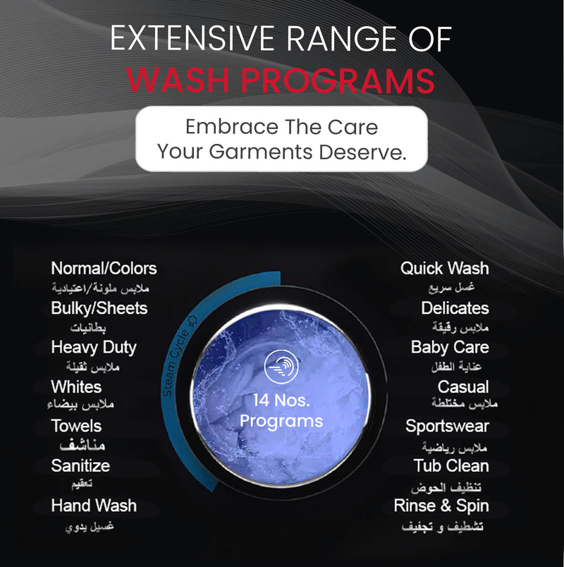 Front Load Washing Machine 21Kg, 14 Wash Programs, Automatic Load Sensor - NWM2100-5
